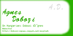 agnes dobozi business card